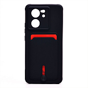 Чехол-накладка - SC304 с картхолдером для "Xiaomi 13T/13T Pro" (black)
