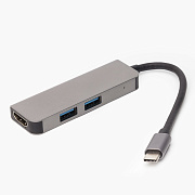 Хаб USB Type-C - BYL-2011N (HDMI, USBx2) (gray)
