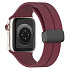Ремешок - ApW29 Apple Watch 38/40/41 mm силикон на магните (bordo)