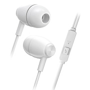 Проводные наушники с микрофоном внутриканальные Smart Buy SBH-028K Jack 3,5  (white)