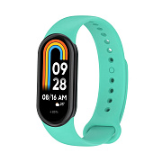 Ремешок - WB13 силикон на кнопке Xiaomi Mi Band 8 (dark green)