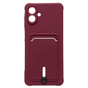 Чехол-накладка - SC304 с картхолдером для "Samsung Galaxy A07 4G" (bordo) (241631)