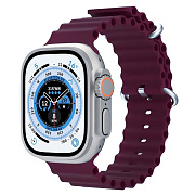 Ремешок - ApW26 Ocean Band Apple Watch 42/44/45/49 mm силикон (bordo)
