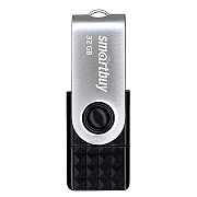 Флэш накопитель USB/MicroUSB 32 Гб Smart Buy Trio 3-in-1 OTG (USB Type-A+USB Type-C+micro USB) (black)