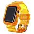 Ремешок - ApW21 Apple Watch 42/44/45/49 mm прозрачный силикон на пряжке+кейс (orange)