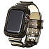Ремешок - ApW21 Apple Watch 42/44/45/49 mm прозрачный силикон на пряжке+кейс (black)