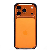 Чехол-бампер - металлический с силиконовыми бортами  для "Apple iPhone 17 Pro/18 Pro" (deep blue)