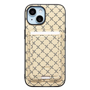 Чехол-накладка - SM022 SafeMag c картхолдером  для "Apple iPhone 15" (white)