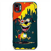 Чехол-накладка - SC335 для "Apple iPhone XR"  (собака) (dark green)