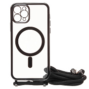 Чехол-накладка - SM016 SafeMag для "Apple iPhone 11 Pro" на ремешке (black) (215626)