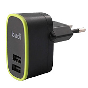 Адаптер Сетевой budi M8J056E(NC) 2USB 2,4A/10W (black)
