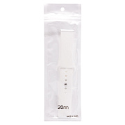 Ремешок - WB34 Sport Band силикон на кнопке Универсальный 20мм (white)