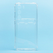 Чехол-накладка - SC276 с картхолдером для "Samsung Galaxy S23 " (transparent) 