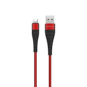 Кабель USB - Apple lightning Borofone BX32 Munificent 12W 100см 2,4A  (red)