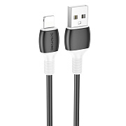 Кабель USB - Apple lightning Borofone BX84 12W 100см 2,4A  (black)