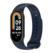 Ремешок - WB13 силикон на кнопке Xiaomi Mi Band 9 (dark blue)