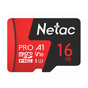 Карта флэш-памяти MicroSD 16 Гб Netac P500 Extreme Pro UHS-I (100 Mb/s) + SD адаптер (Class 10) 