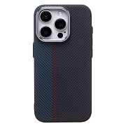 Чехол-накладка Luxo Creative PC для "Apple iPhone 15 Pro" (120) (тех. уп.) (black/blue)