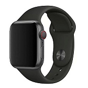 Ремешок - ApW Sport Band Apple Watch 42/44/45/49 mm силикон на кнопке (L) (dark grey)