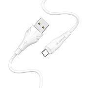 Кабель USB - micro USB Borofone BX18  300см 2,4A  (white)