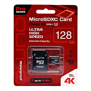 Карта флэш-памяти MicroSD 128 Гб Qumo без SD адаптер Pro seria UHS-1 U3