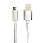 Кабель USB - micro USB - DC-100  100см 1,5A  (white)