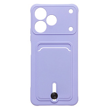 Чехол-накладка - SC304 с картхолдером для "Realme Note 80" (light violet) (245120)