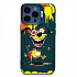 Чехол-накладка - SC335 для "Apple iPhone 13 Pro"  (собака) (dark green)