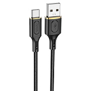 Кабель USB - Type-C Hoco X95 Goldentop  100см 3A  (black)