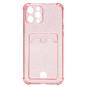 Чехол-накладка - SC300 с картхолдером для "Apple iPhone 12 Pro Max" (pink)