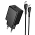 Адаптер Сетевой с кабелем Hoco N70 Nuevo PD Type-C 3A/30W (Type-C/Type-C) (black)