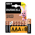 Батарейка AAA Duracell LR03 Basic (8-BL) (80/35280)