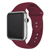 Ремешок - ApW Sport Band Apple Watch 38/40/41 mm силикон на кнопке (S) (bordo)