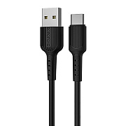 Кабель USB - Type-C Borofone BX16 Easy 18W 100см 3A  (black)
