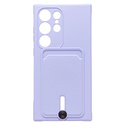 Чехол-накладка - SC304 с картхолдером для "Samsung Galaxy S24 Ultra" (light violet) (228147)