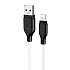 Кабель USB - Apple lightning Borofone BX42 Encore silicone 12W 100см 2,4A  (white)