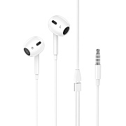 Проводные наушники с микрофоном вкладыши Borofone BM30 Max Jack 3,5  (white)