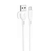 Кабель USB - micro USB Borofone BX91 12W 100см 2,4A  (white)