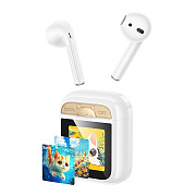 Беспроводные Bluetooth-наушники Hoco TWS EW86 (cat) с сенсорным экраном (white)