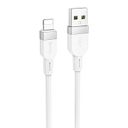 Кабель USB - Apple lightning Hoco X109 12W 100см 2,4A  (white)