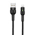 Кабель USB - Apple lightning Borofone BU17 12W 120см 2,4A  (black)