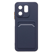 Чехол-накладка - SC337 с картхолдером для "Infinix Hot 50i" (dark blue) (237620)