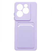 Чехол-накладка - SC337 с картхолдером для "Infinix Note 40X 5G" (light violet) (236888)