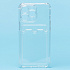 Чехол-накладка - SC278 с картхолдером для "Apple iPhone 13 Pro" (transparent) (205965)