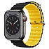 Ремешок - ApW26 Ocean Band Apple Watch 42/44/45/49 mm силикон (black/yellow)