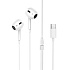 Проводные наушники с микрофоном вкладыши Hoco M101 Max Crystal Type-C  (white)