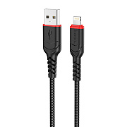 Кабель USB - Apple lightning Hoco X59 Victory 12W 300см 2,4A  (black)