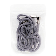 Шнурок текстильный на шею с карабином (gray)
