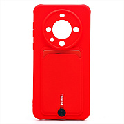 Чехол-накладка - SC304 с картхолдером для "Huawei Mate 60 Pro" (red) 