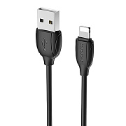 Кабель USB - Apple lightning Borofone BX19  100см 2,4A  (black)